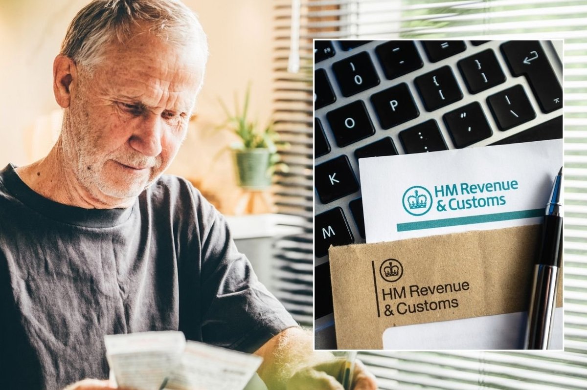 Man looking at taxes and HMRC letter