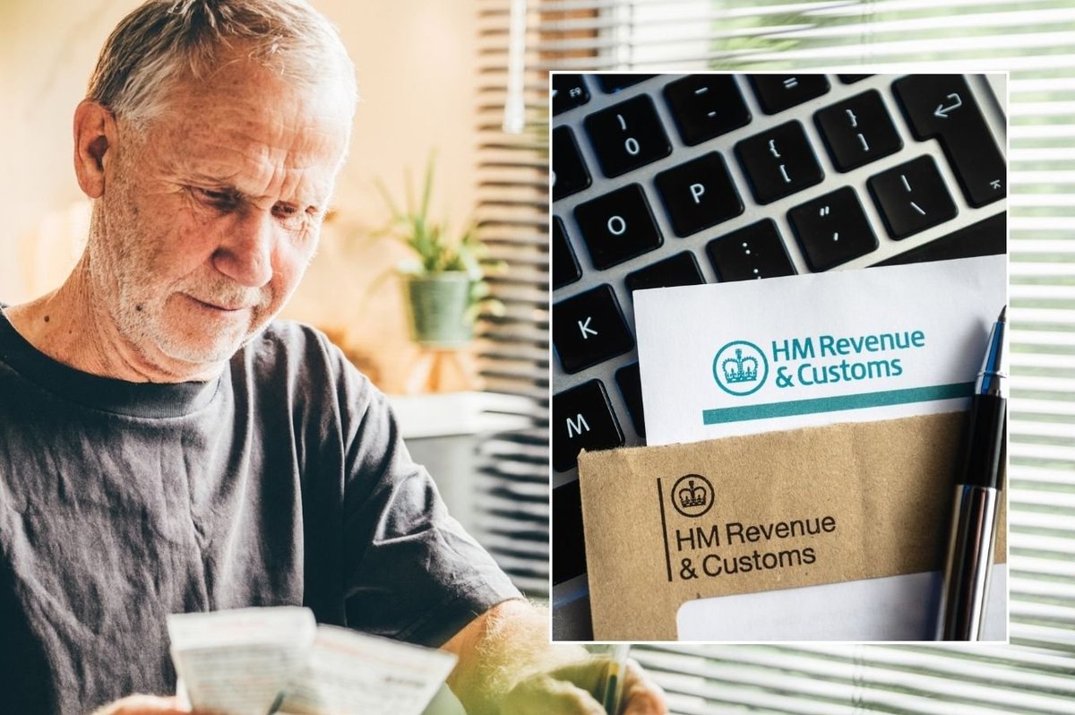 Man looking at taxes and HMRC letter