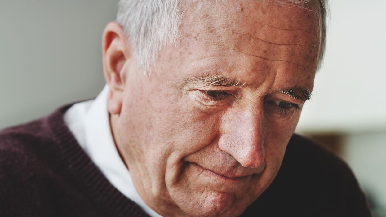 Man looking sad into space