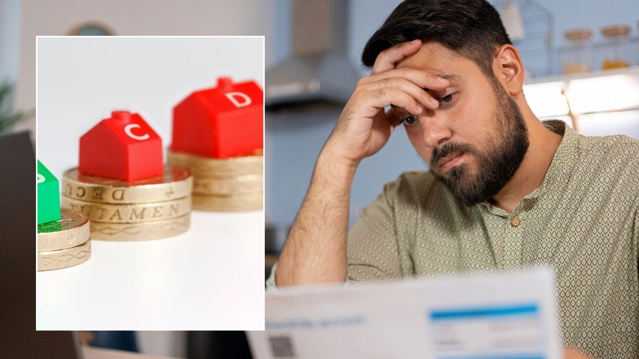 Man looking stressed and pounds