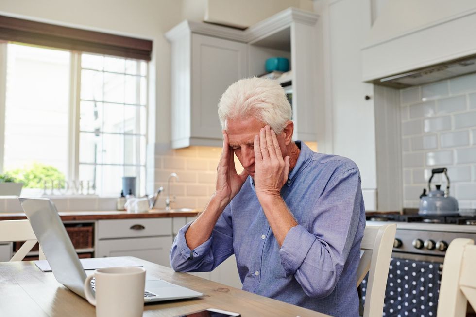 Man looking stressed