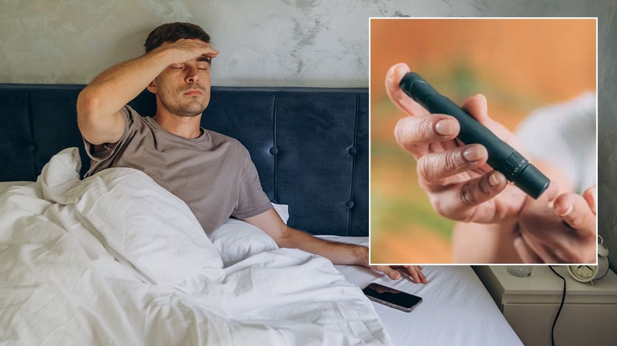 Man looking tired in bed