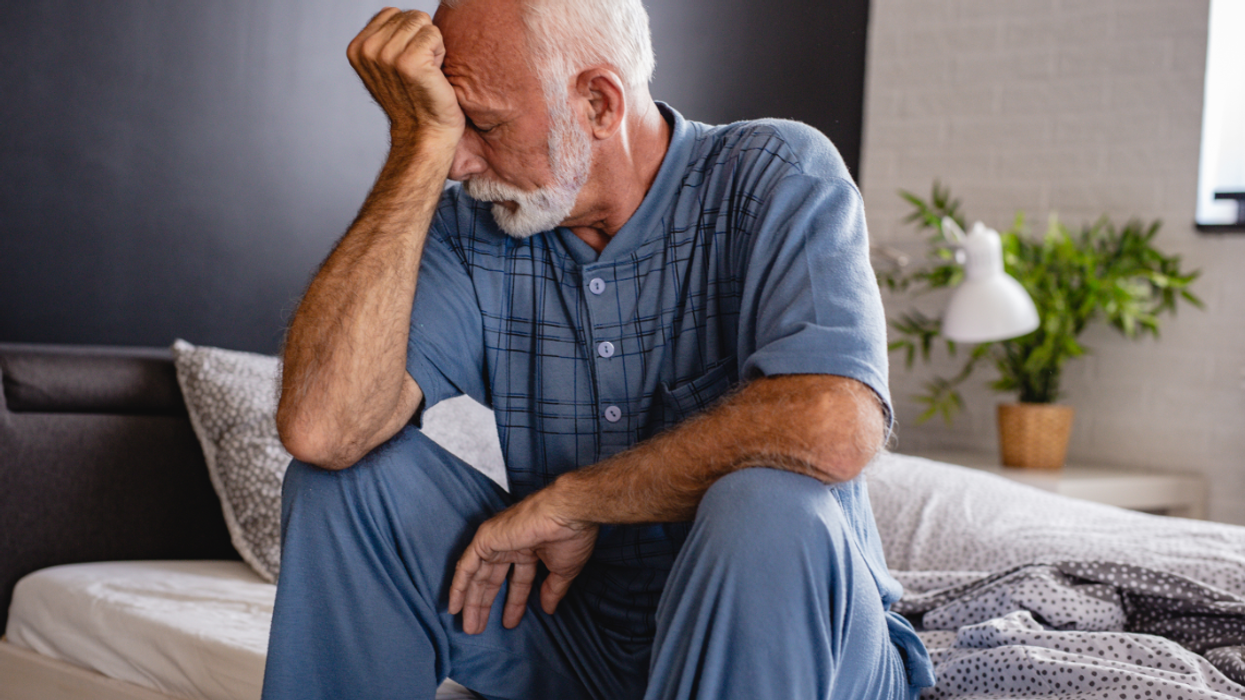 Man looking visibly tired