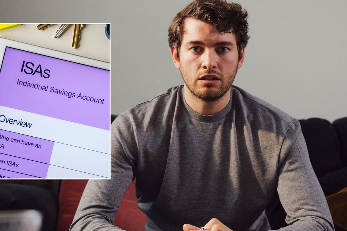Man looking worried and ISA account