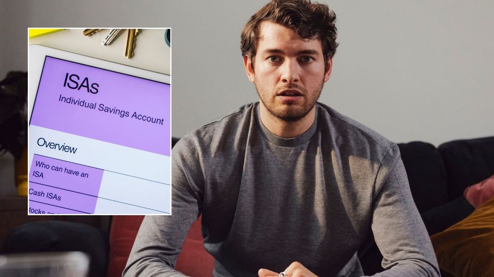 Man looking worried and ISA account