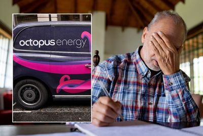 Man looking worried and Octopus Energy