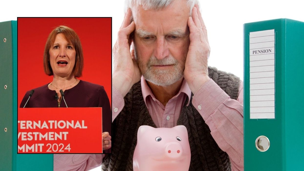 Man looking worried and Rachel Reeves