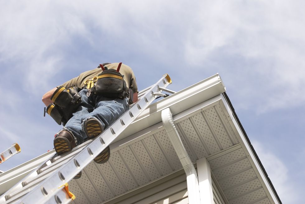 Man on ladder