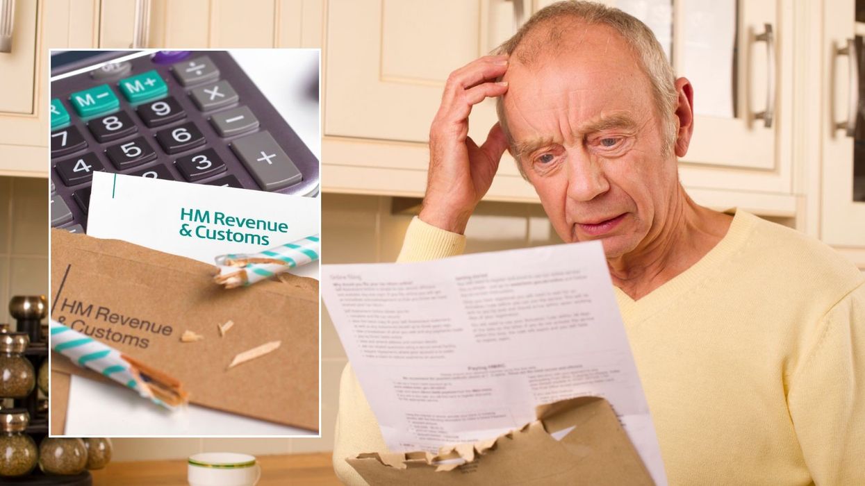 Man reading letter and HMRC letter