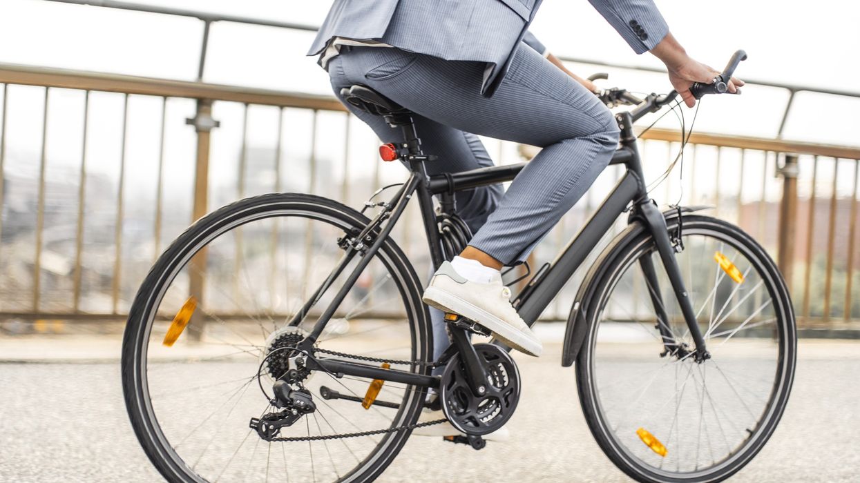 Man riding bicycle
