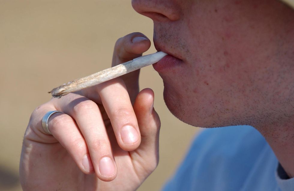 Man smoking Marijuana