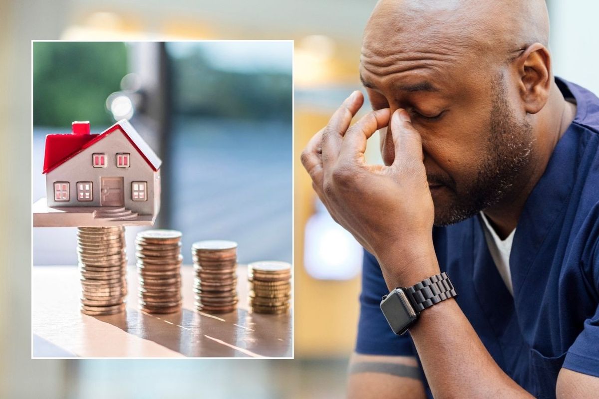 Man stressed and property money