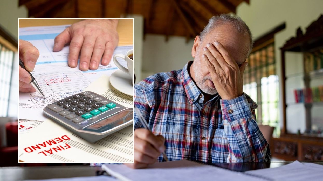 Man stressed and tax bill