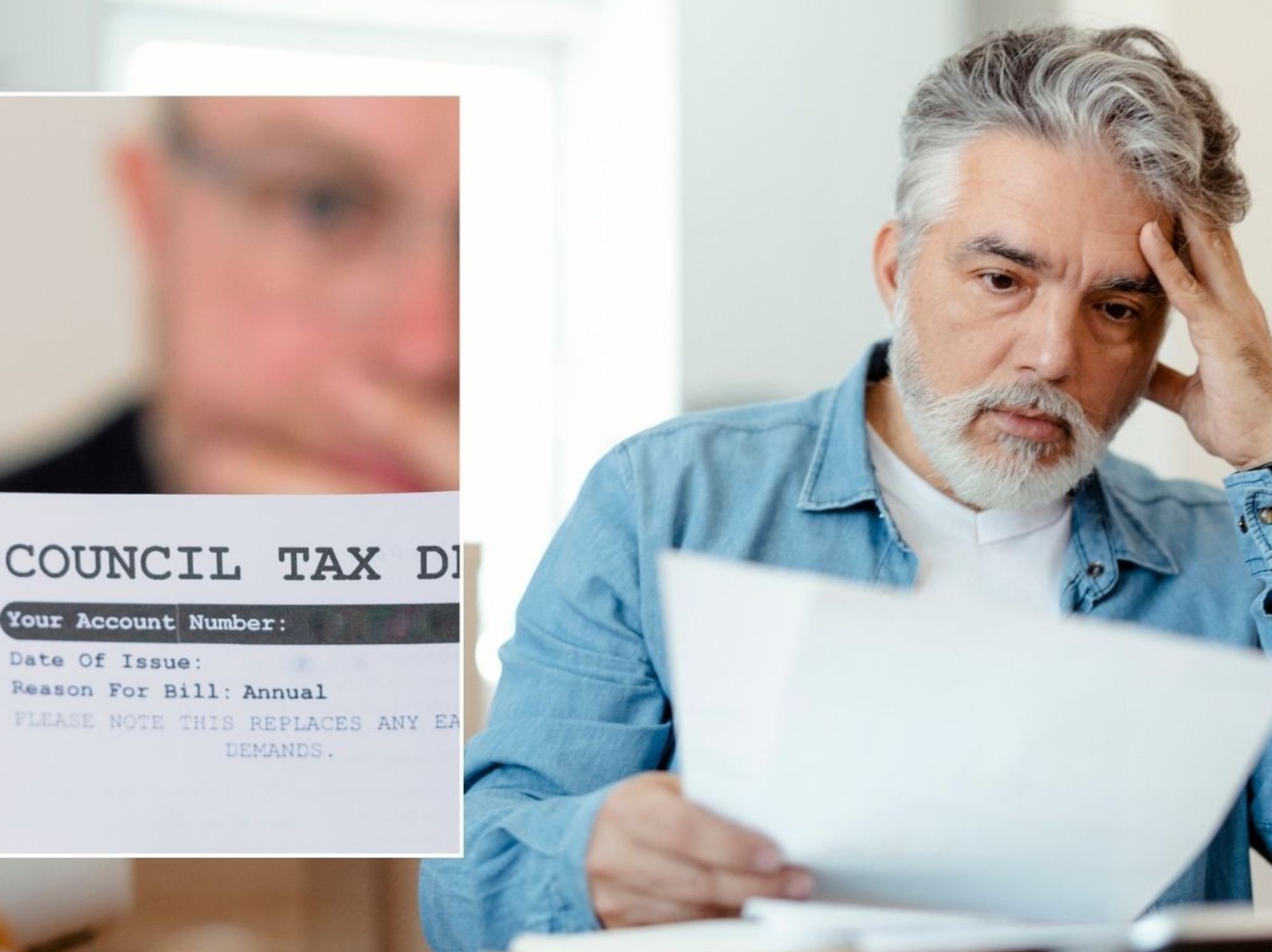 Man stressed over bill and council tax