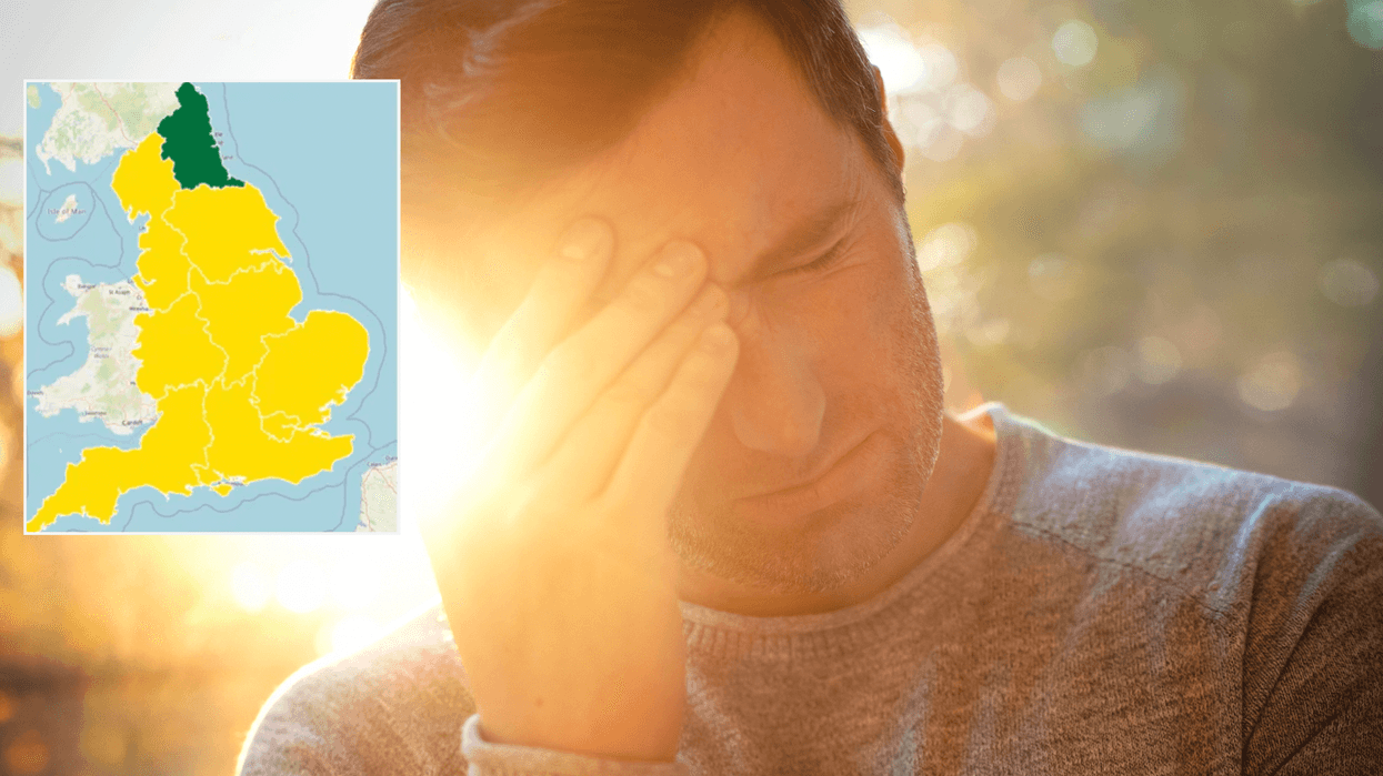 Man struggling in heat