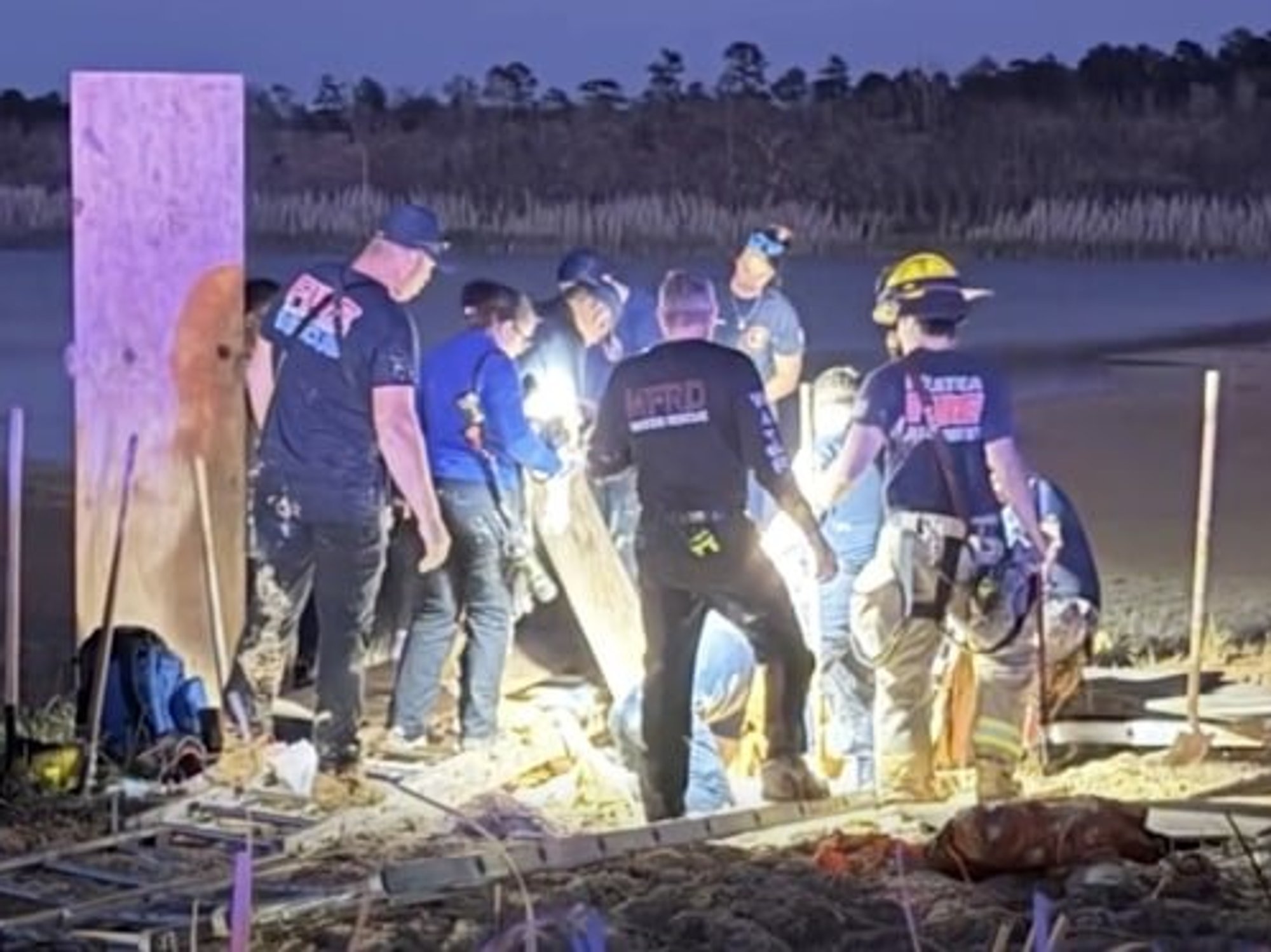 Man stuck in mud rescue