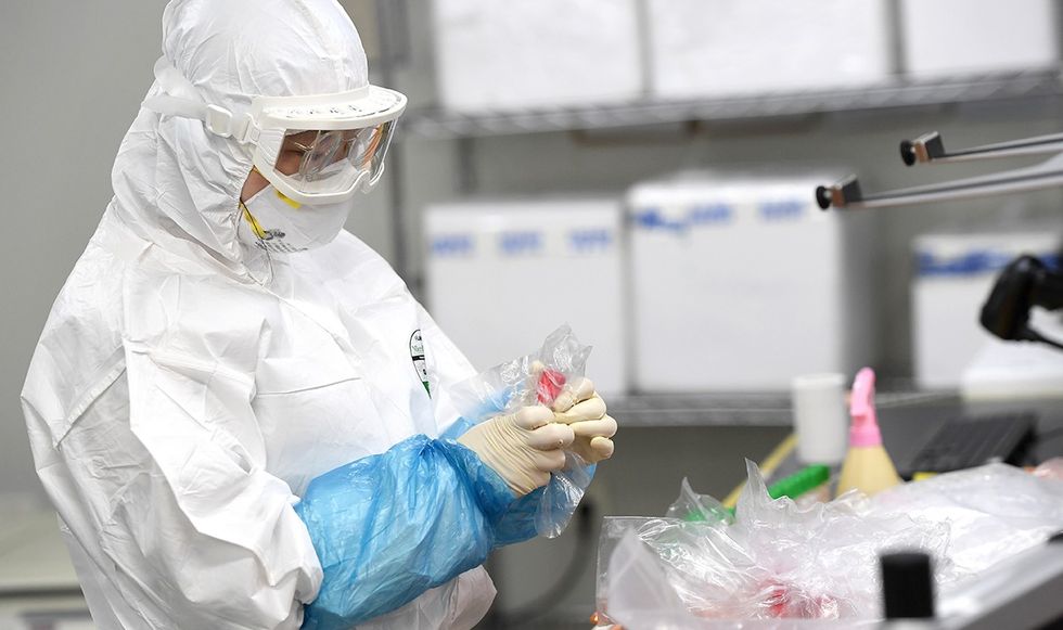 Man studying coronaviruses at Wuhan Lab in China