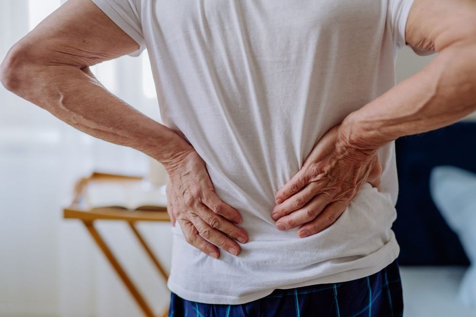 Man suffering from back pain