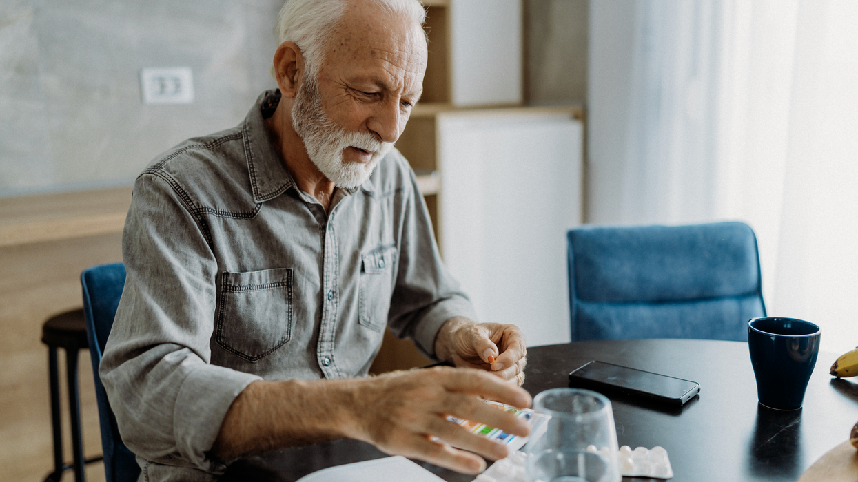 Man taking medication
