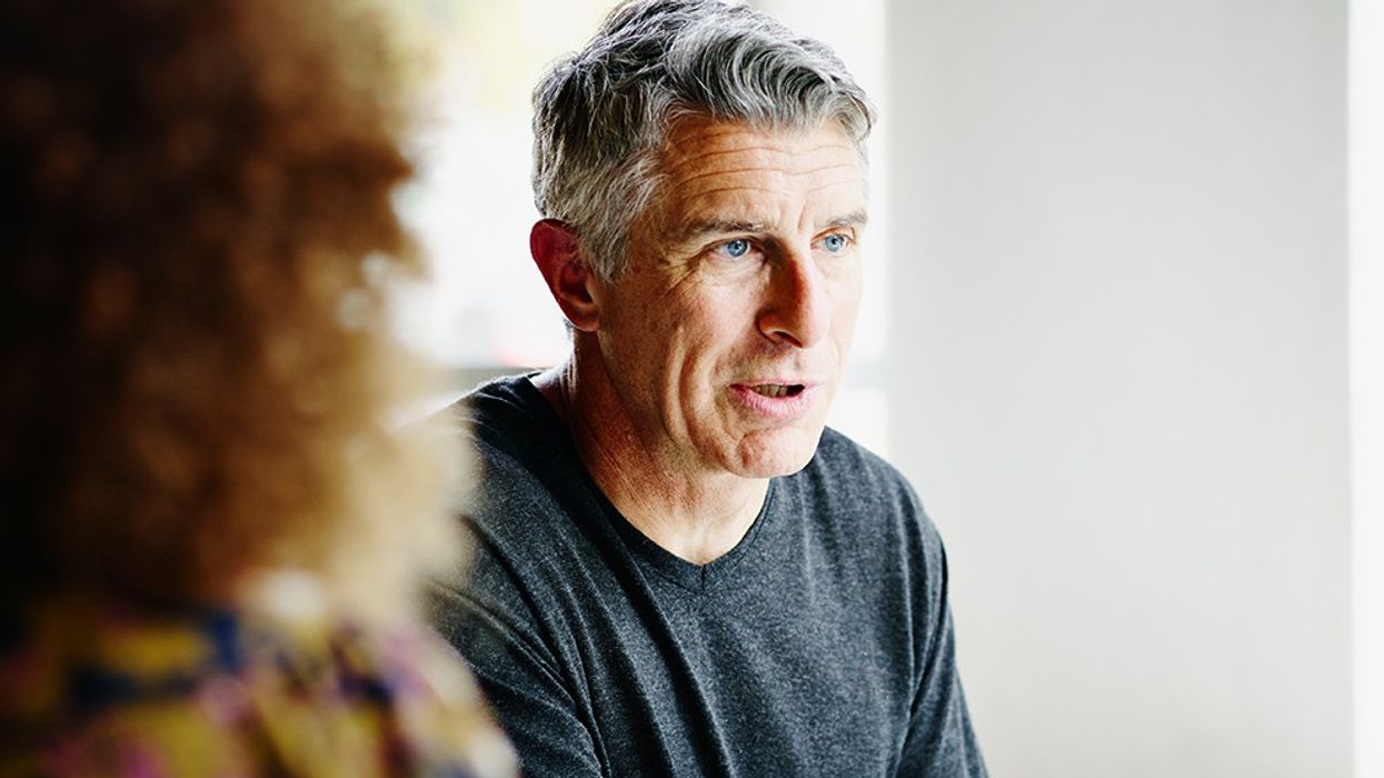 Man talking in a meeting