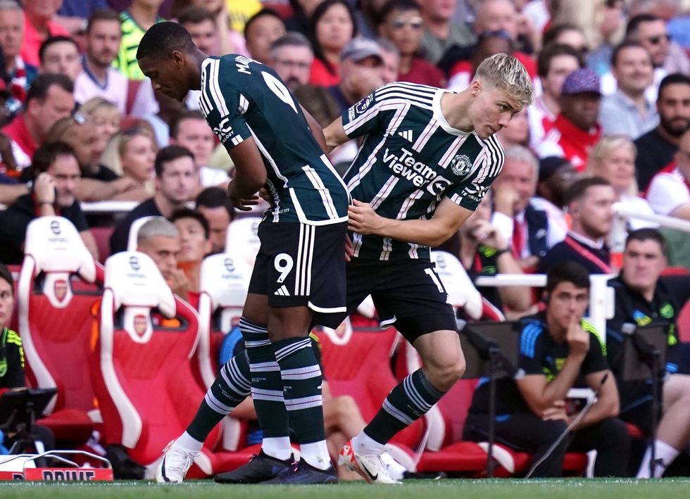 Man Utd Anthony Martial Rasmus Hojlund