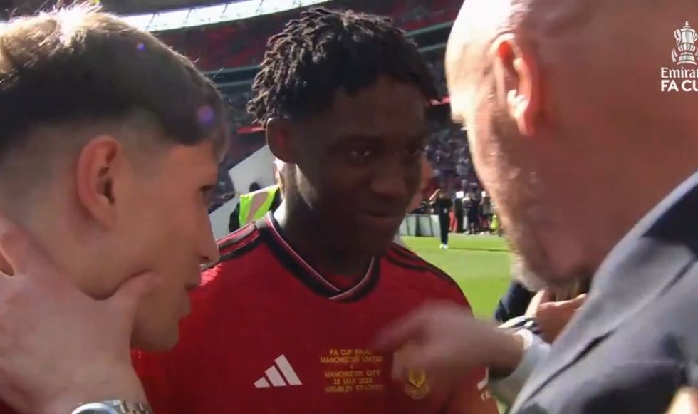 Man Utd Kobbie Mainoo Alejansdro Garnacho Erik ten Hag