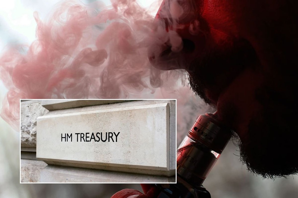 Man vaping and Treasury building