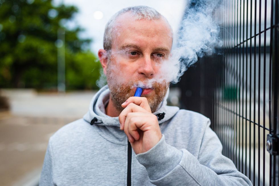 Man vaping