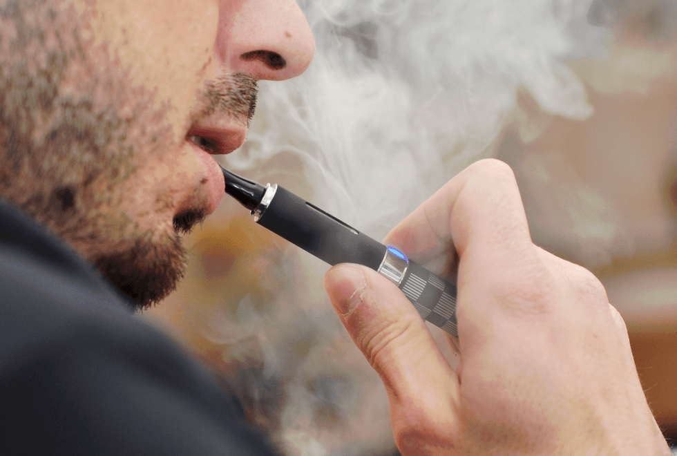 Man vaping