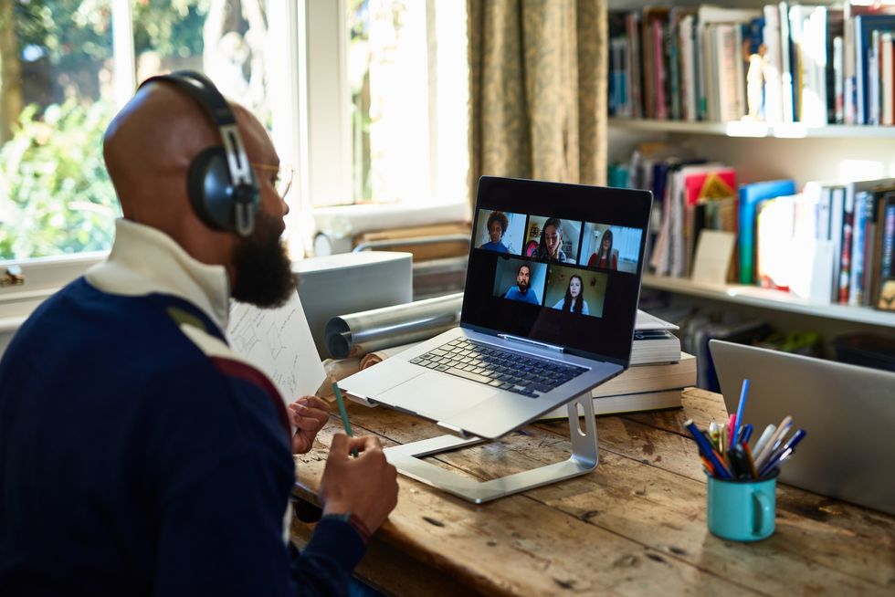 Man working at home