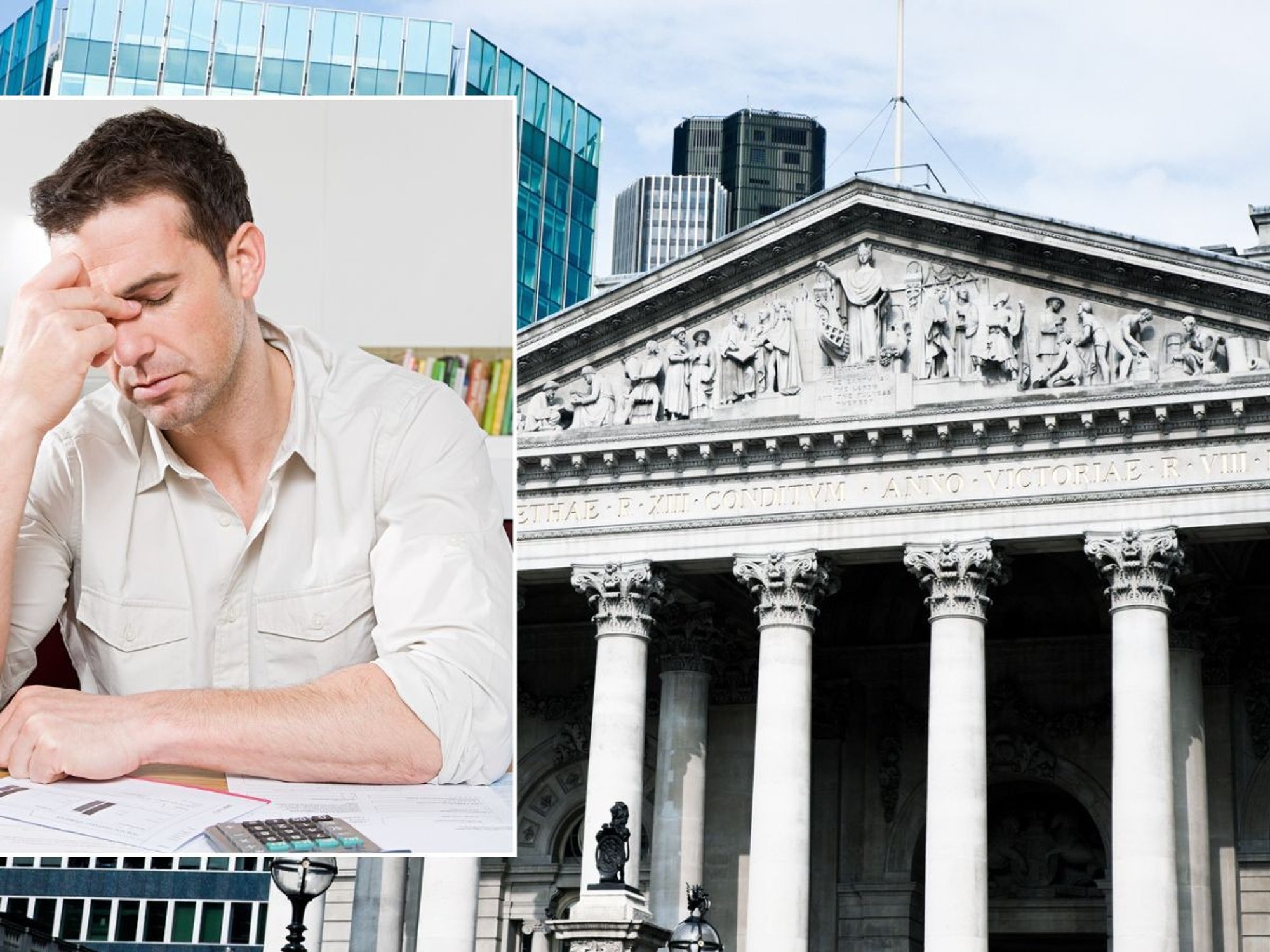 Man worried and Bank of England