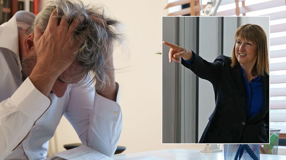 Man worried and Rachel Reeves