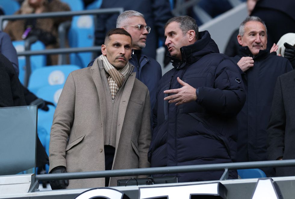 Manchester City chairman Khaldoon Al Mubarak and chief executive Ferran Soriano