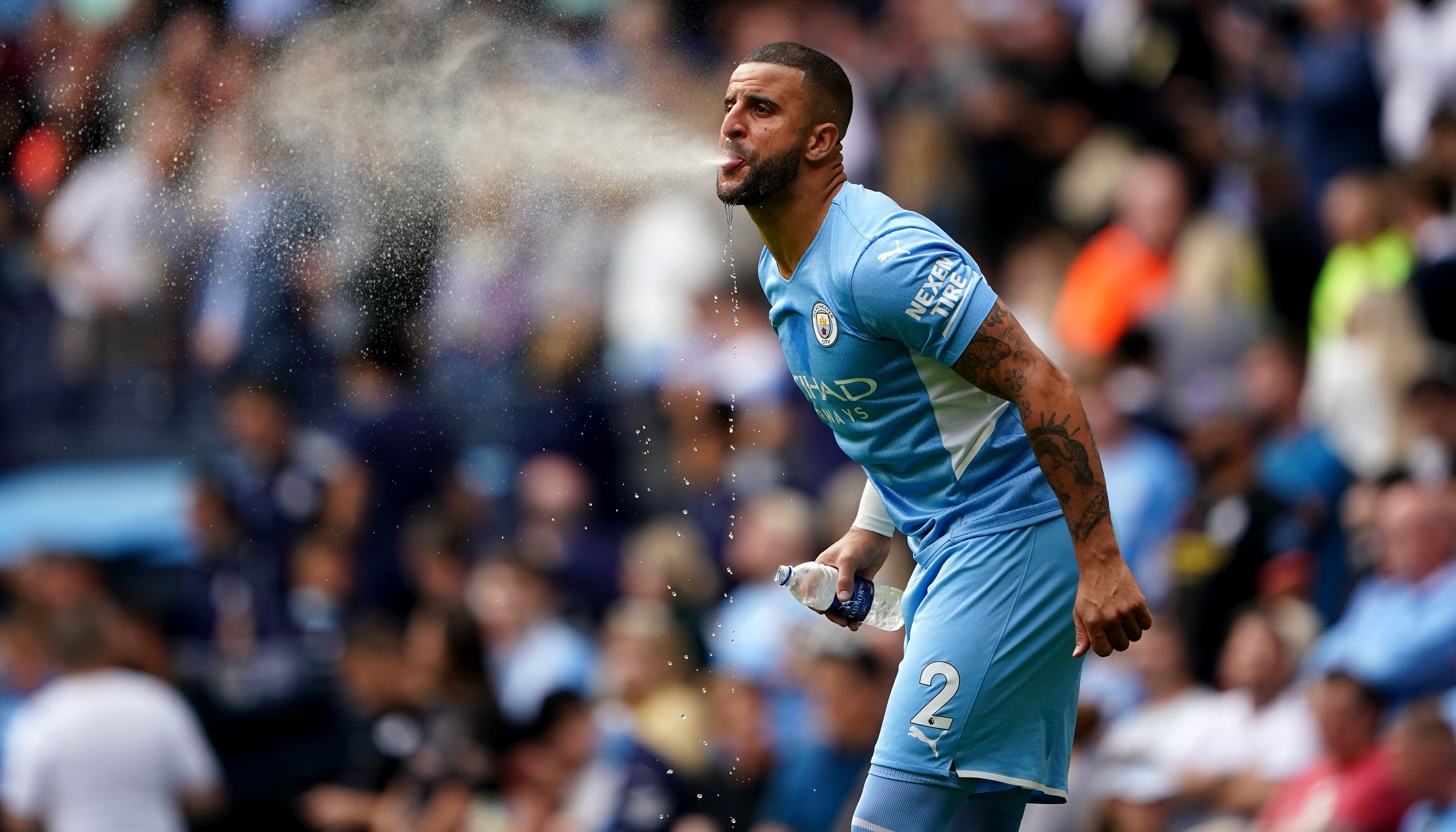 Manchester City's Kyle Walker at The Etihad Stadium, Manchester