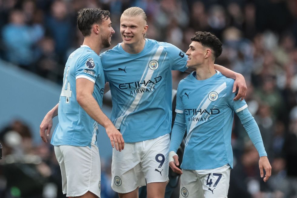 Manchester City were too strong for Arsenal on Sunday, with players celebrating wildly at full time