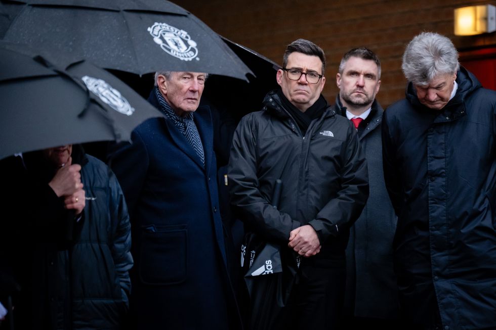 Manchester mayor Andy Burnham also attended the service