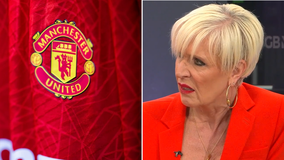 Manchester United badge and Dawn Neesom