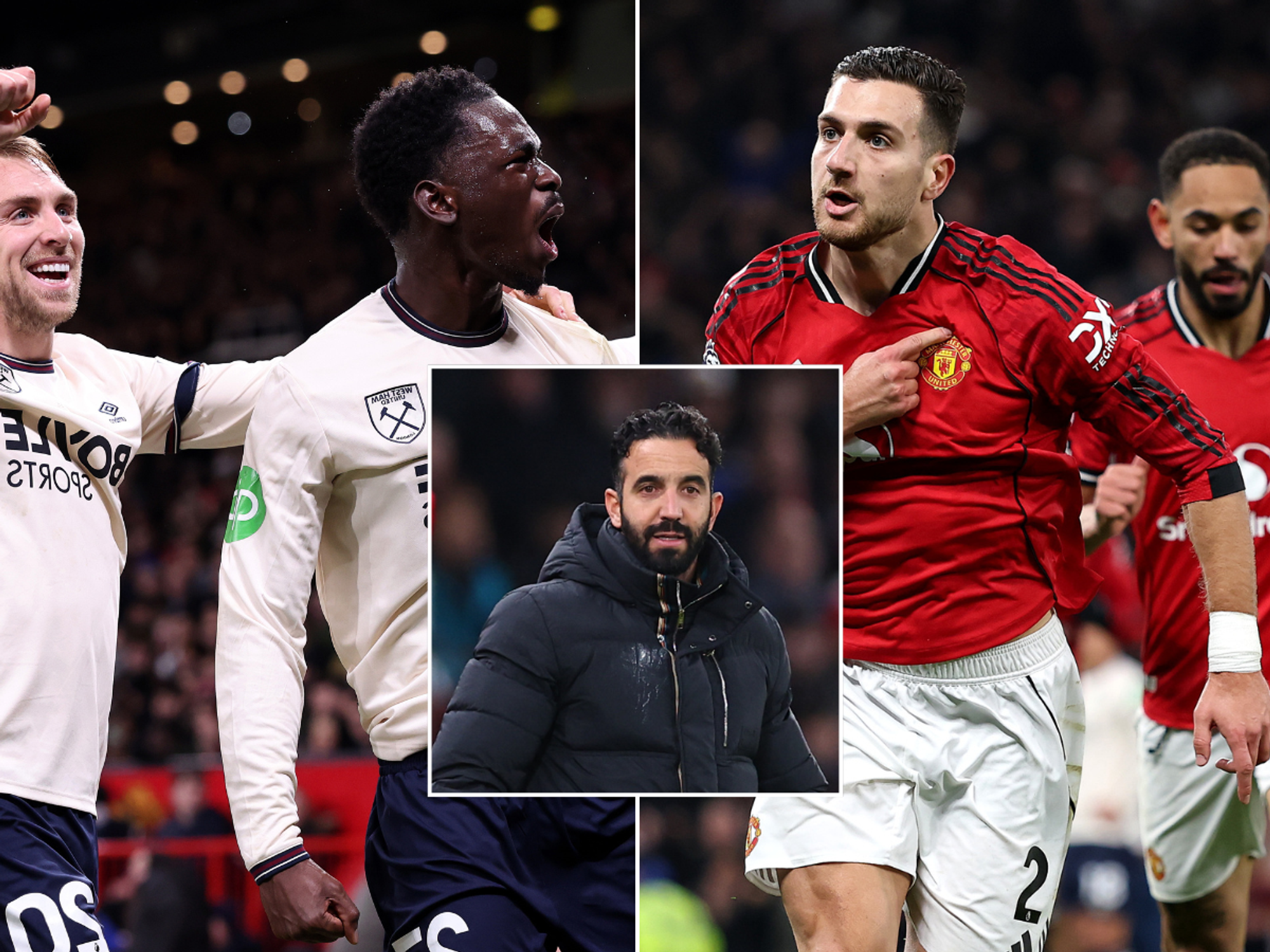 Manchester United drew 1-1 with West Ham United