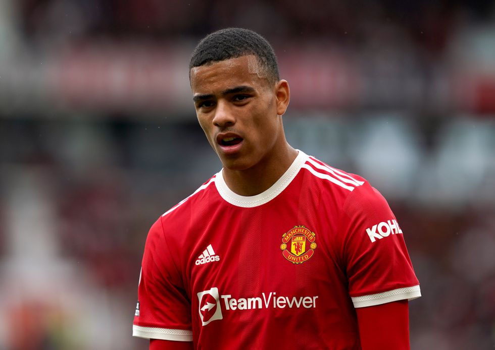 Manchester United's Mason Greenwood, who remains on bail after being arrested on suspicion of rape and assault