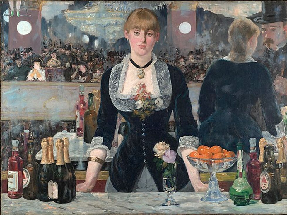Manet's A Bar at the Folies-Berg\u00e8re