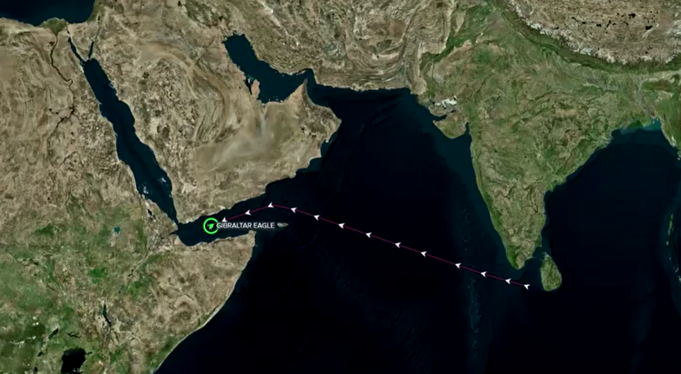 Map image of Middle east