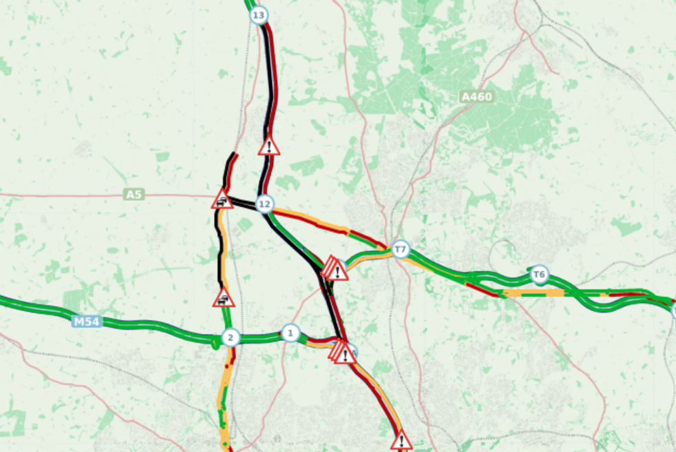 Map of M6 delays