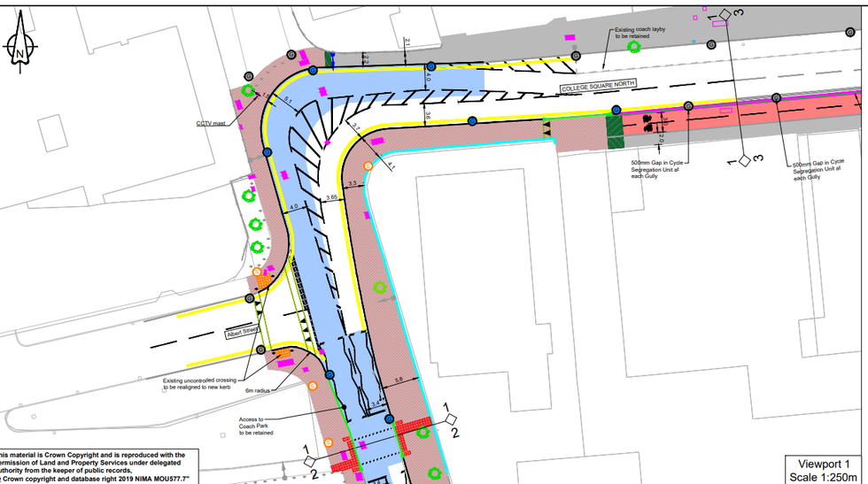 Map of proposed road changes