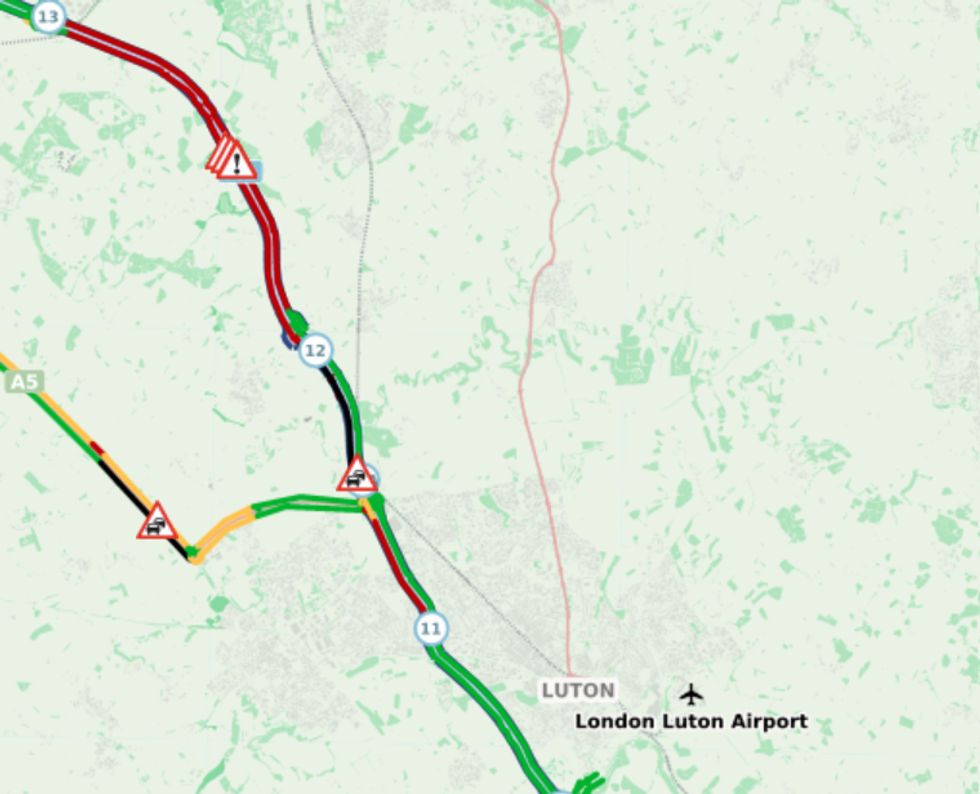 Map of road closures