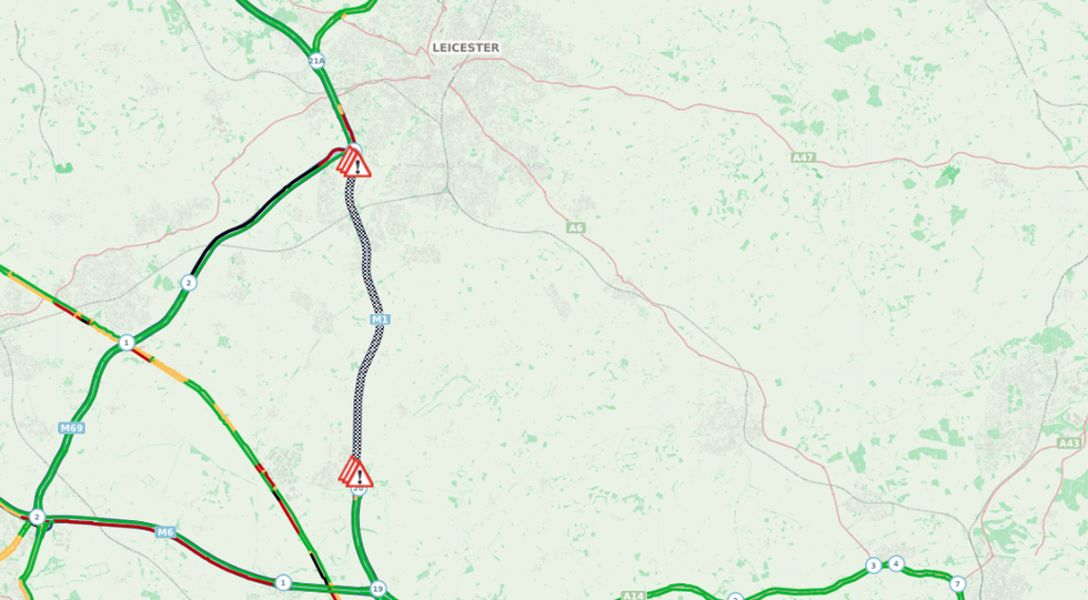 Map of road closures