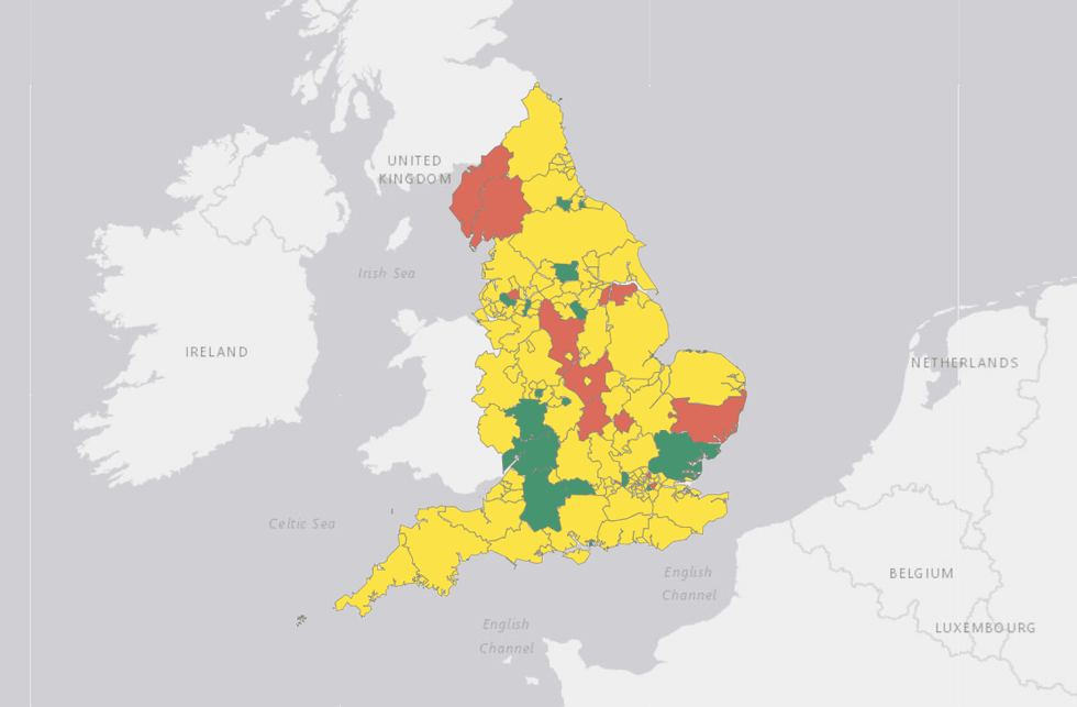 Map of Road Maintenance Ratings
