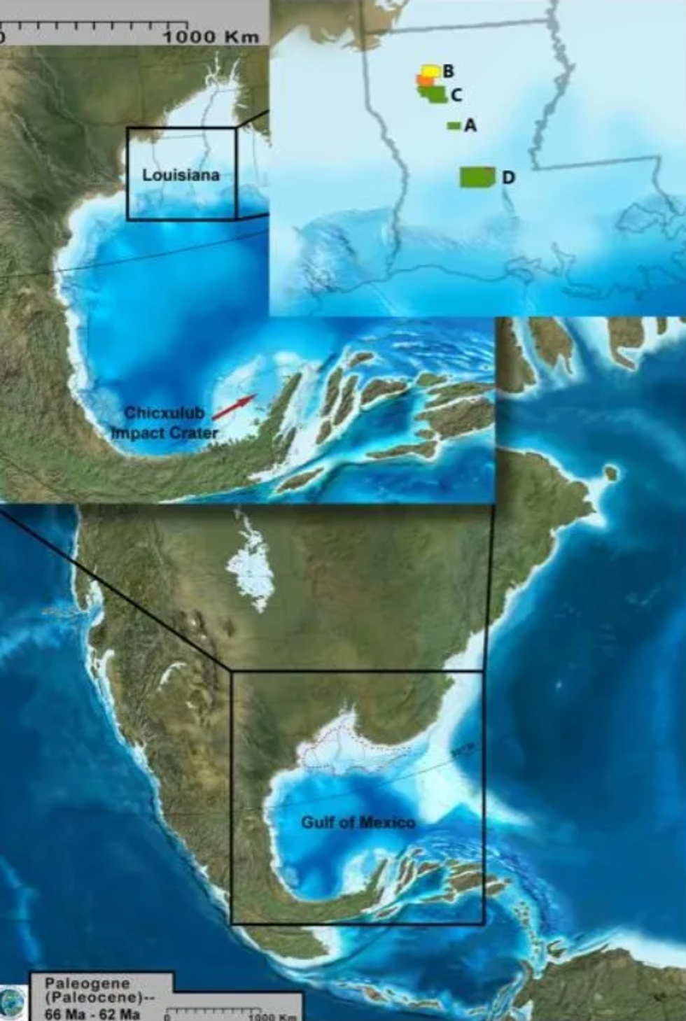 Map showing the locations where researchers identified megaripples using seismic surveys.