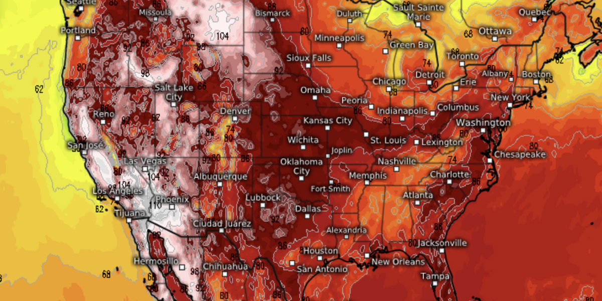 NextImg:US weather: Searing heat dome to anchor ‘dangerous’ 43C hot blasts through August
