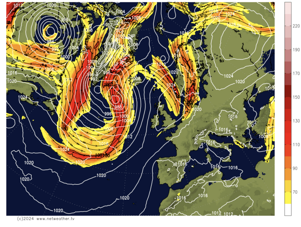 Map shows \u200bJet stream shifting to the north