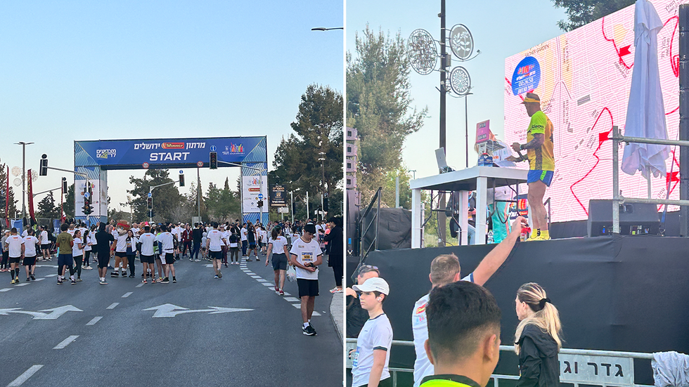 Marathon crowds